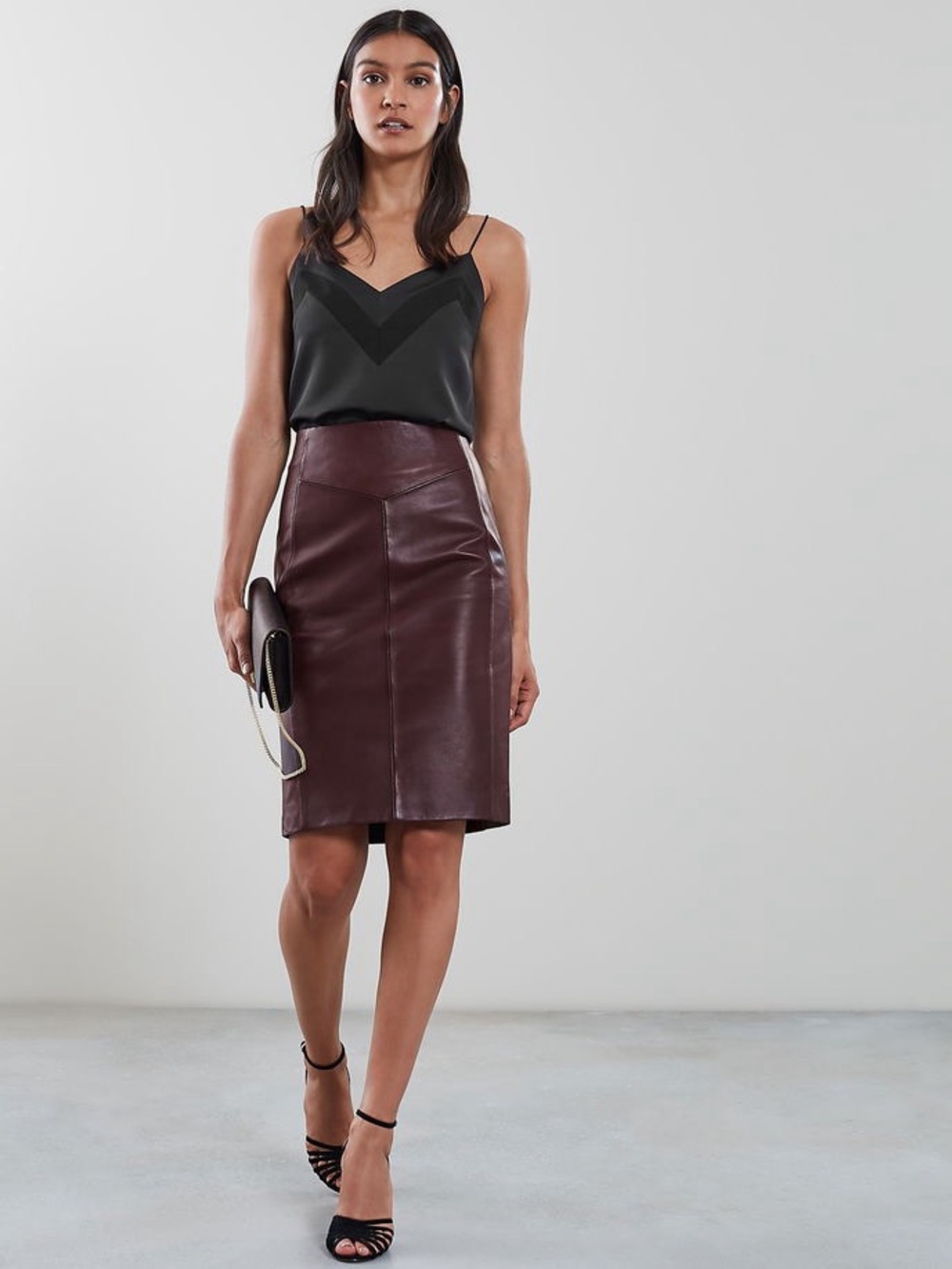 SOLD OUT Reiss Megan Leather Pencil Skirt